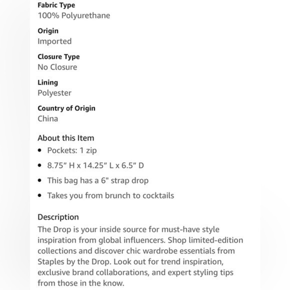 NWT asymmetrical straps bucket bag from The Drop Avalon pebbled vegan leather - Picture 15 of 15